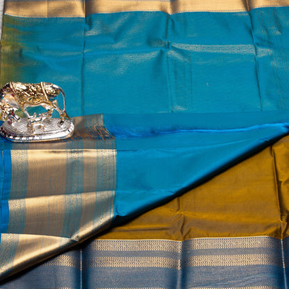Kanchipuram Zary Dark Olive Silk Saree | KA10110