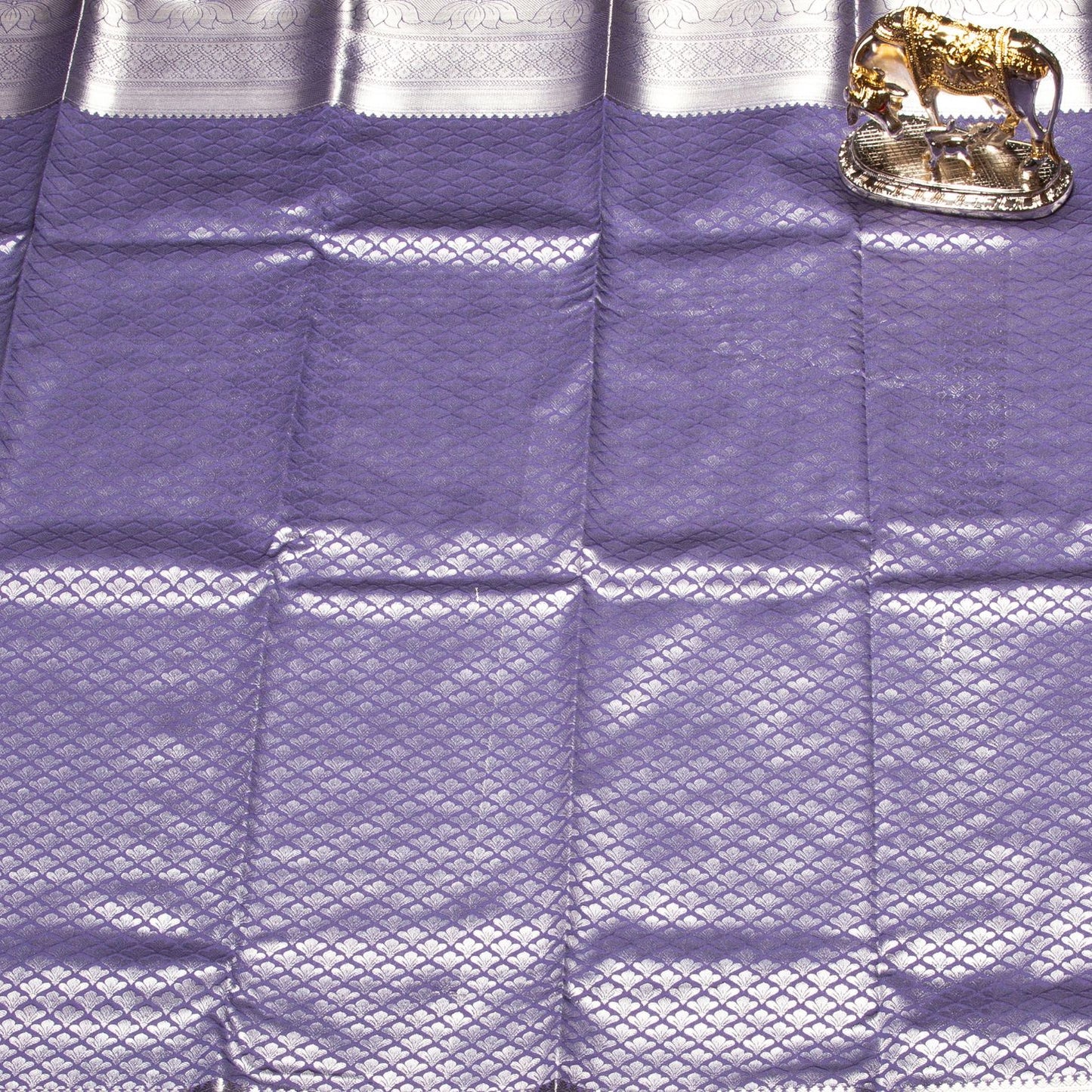 Silver Butta Lavender Silk Saree | KA10060