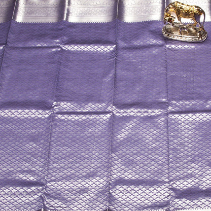 Silver Butta Lavender Silk Saree | KA10060