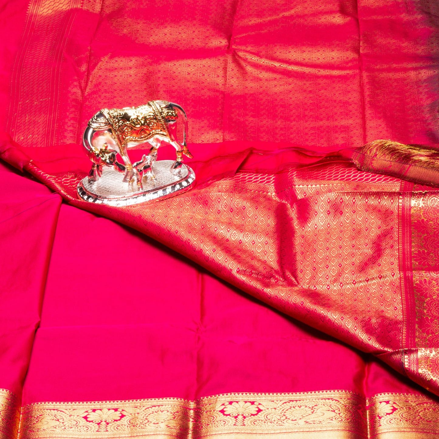 Kanchipuram Zary Dark Teal Silk Saree | KA10117