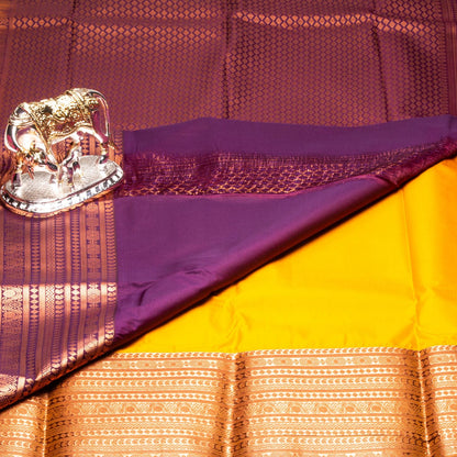 Kanchipuram Zary Haladhi Silk Saree | KA10114