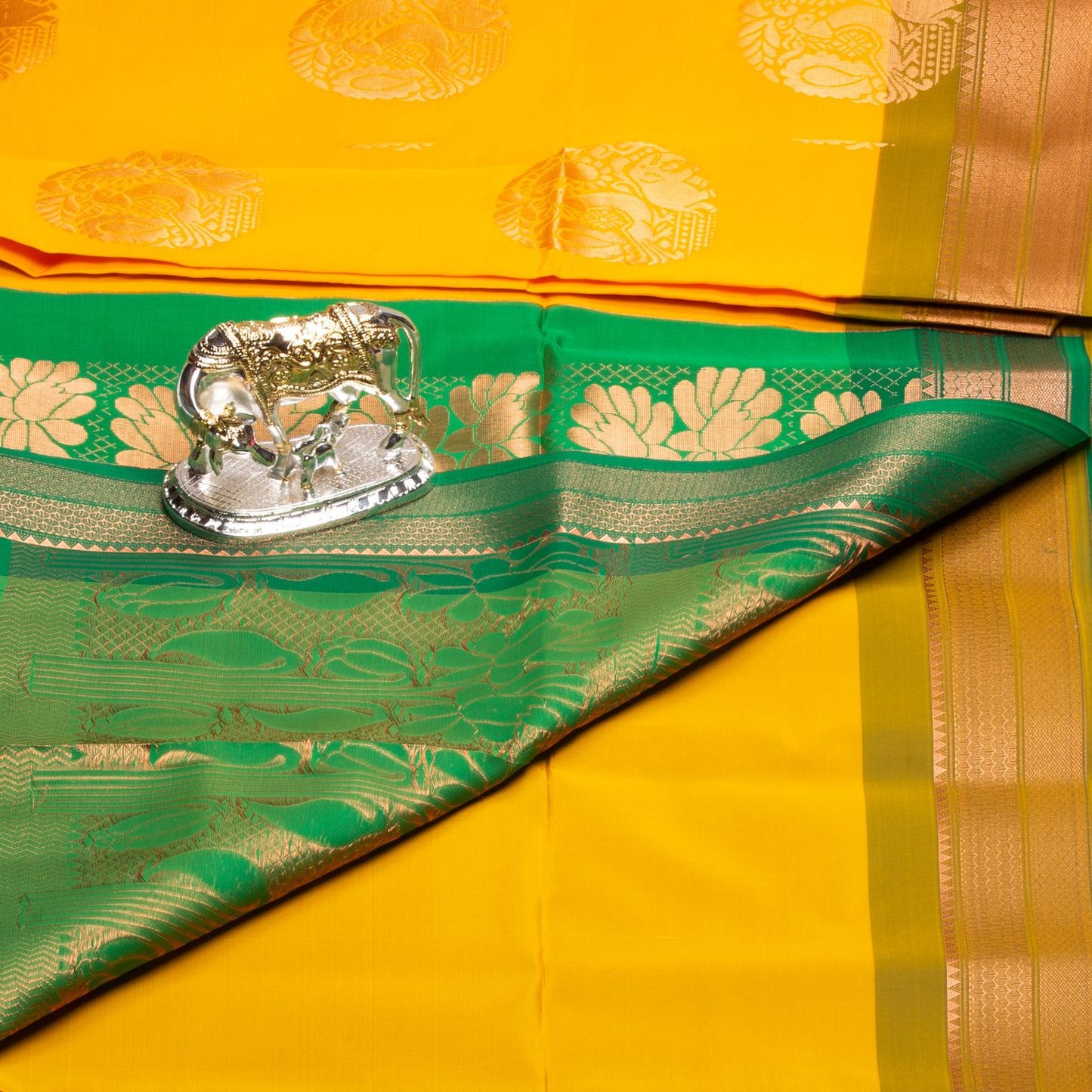 Kanchipuram Soft Thread Haladhi Silk Saree | KA10038