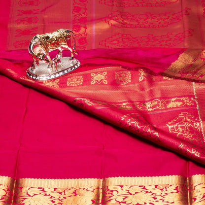Kanchipuram Zary Dark Purple Silk Saree | KA10108