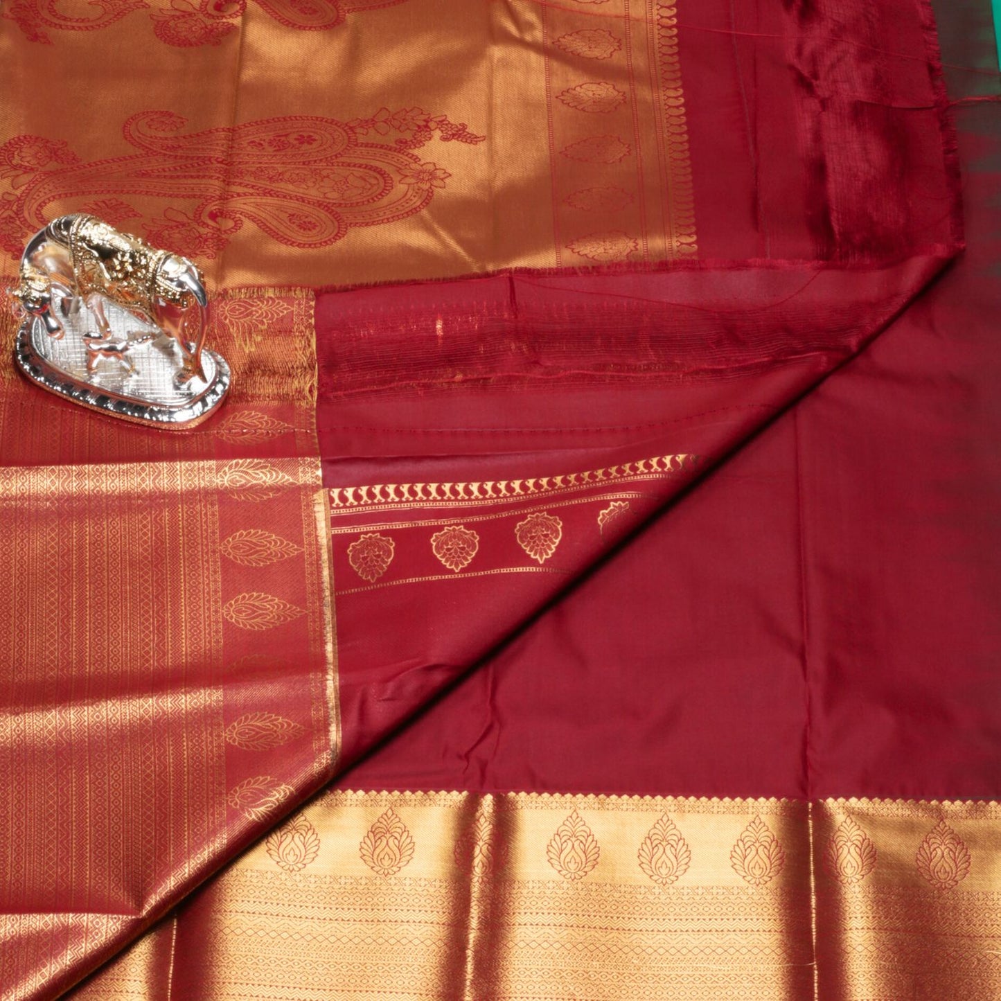 Kanchipuram Pure Cerulean Silk Saree	 | KA10222