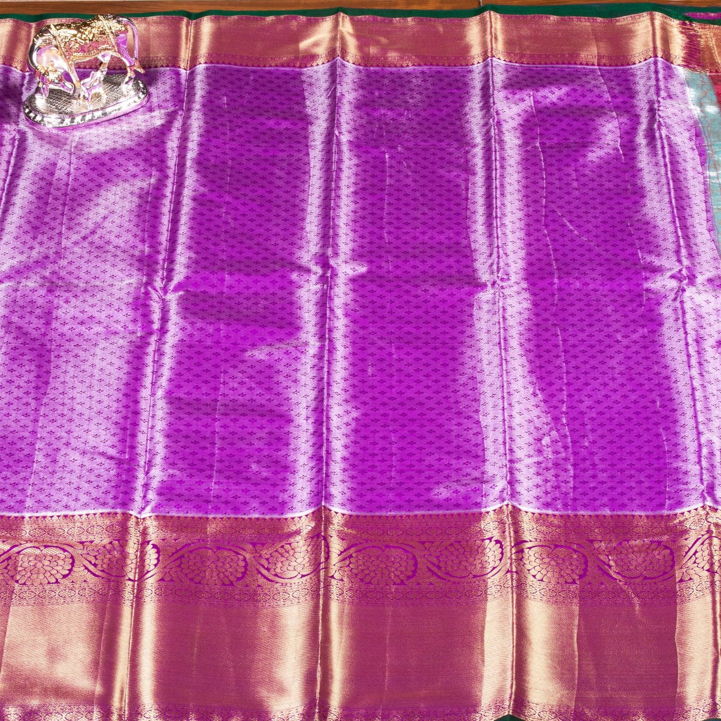 Kanchipuram Tissue Baby Blue Silk Saree | KA10172