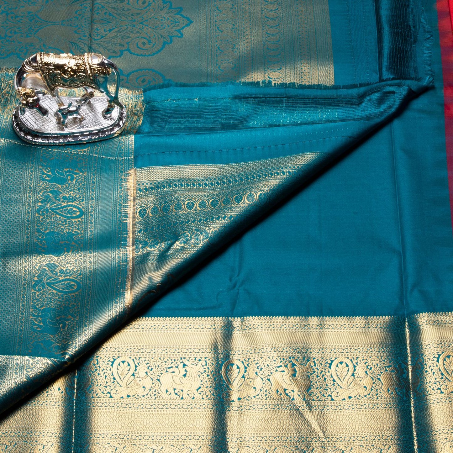 Kanchipuram Pure Red Silk Saree | KA10156