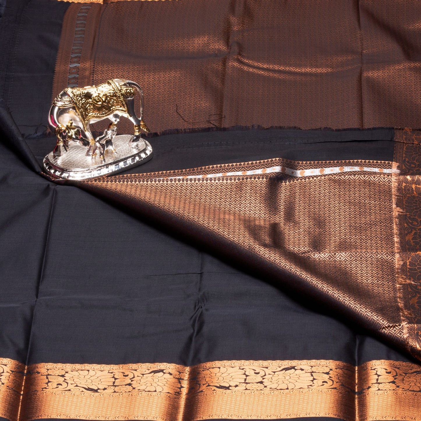 Kanchipuram Zary Dark Baby Pink Silk Saree | KA10107