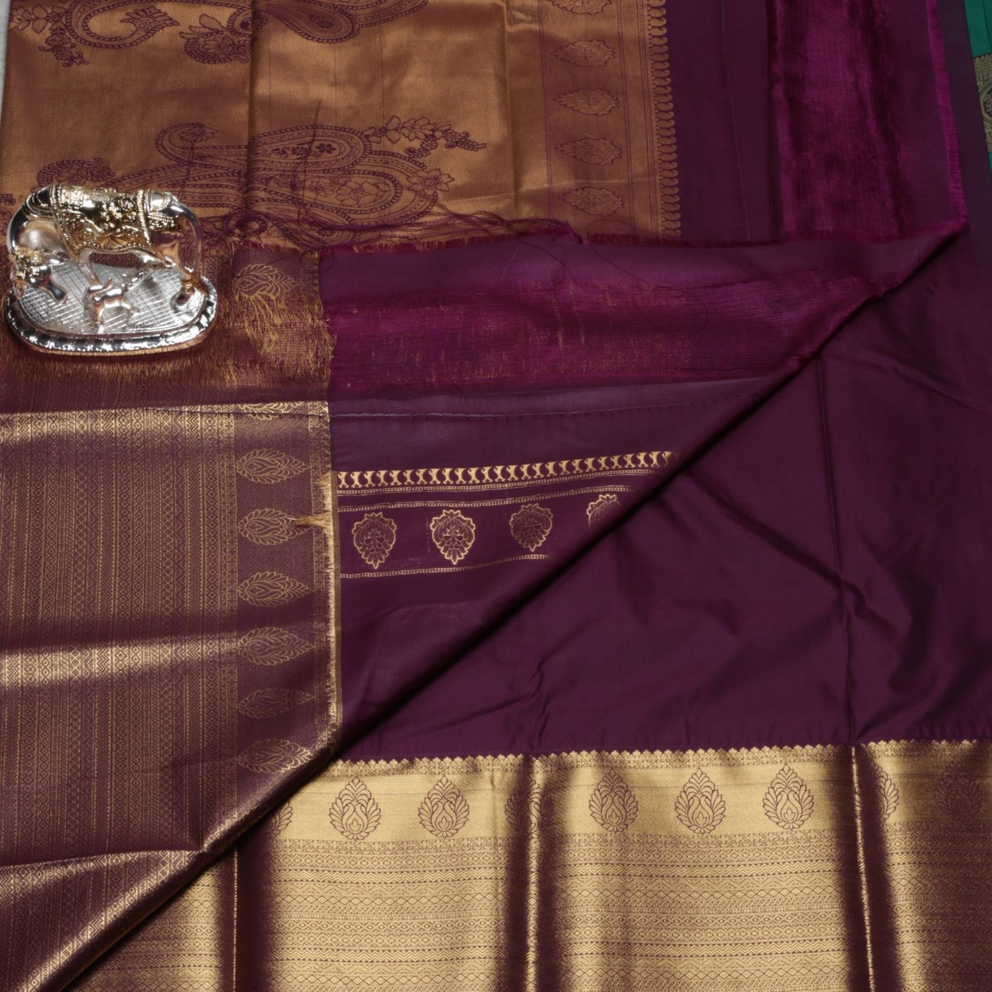 Kanchipuram Pure Emerald Green Silk Saree | KA10226