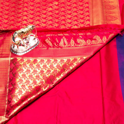 Kanchipuram Pure Blue Silk Saree | KA10163