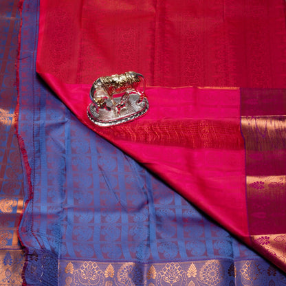 Kanchipuram Tissue Purple Silk Saree | KA10215