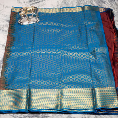 Kanchipuram Traditional Wine Silk Saree | KA10125