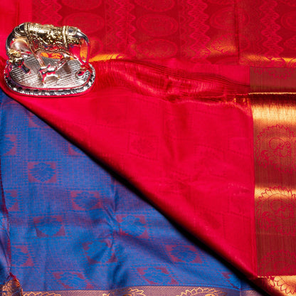 Kanchipuram Tissue Purple Silk Saree | KA10214