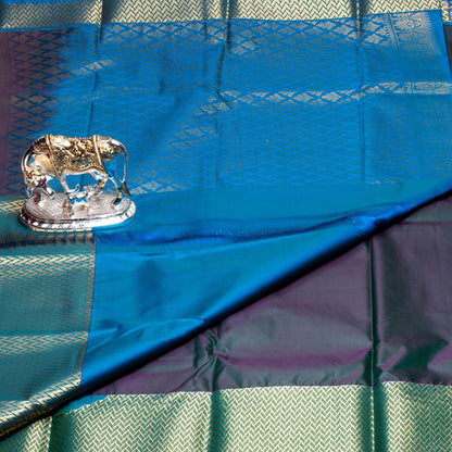 Kanchipuram Traditional Bottle Green Silk Saree | KA10128