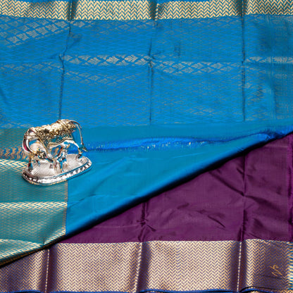 Kanchipuram Traditional Purple Silk Saree | KA10124