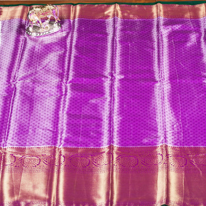 Kanchipuram Tissue Baby Blue Silk Saree | KA10172