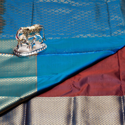 Kanchipuram Traditional Wine Silk Saree | KA10125
