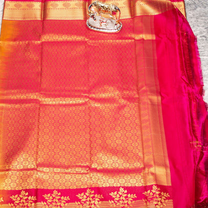 Kanchipuram Traditional Butter Yellow Silk Saree | KA10154