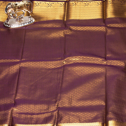 Kanchipuram Traditional Dark Honey Silk Saree | KA10130