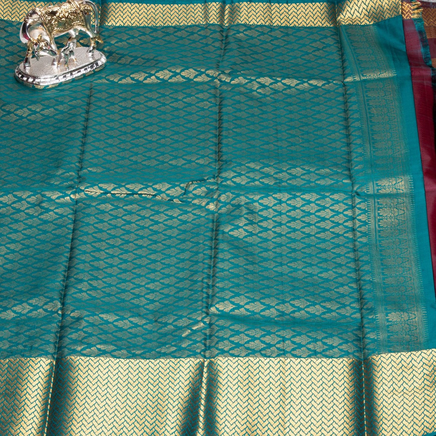 Kanchipuram Traditional Wine Silk Saree | KA10127
