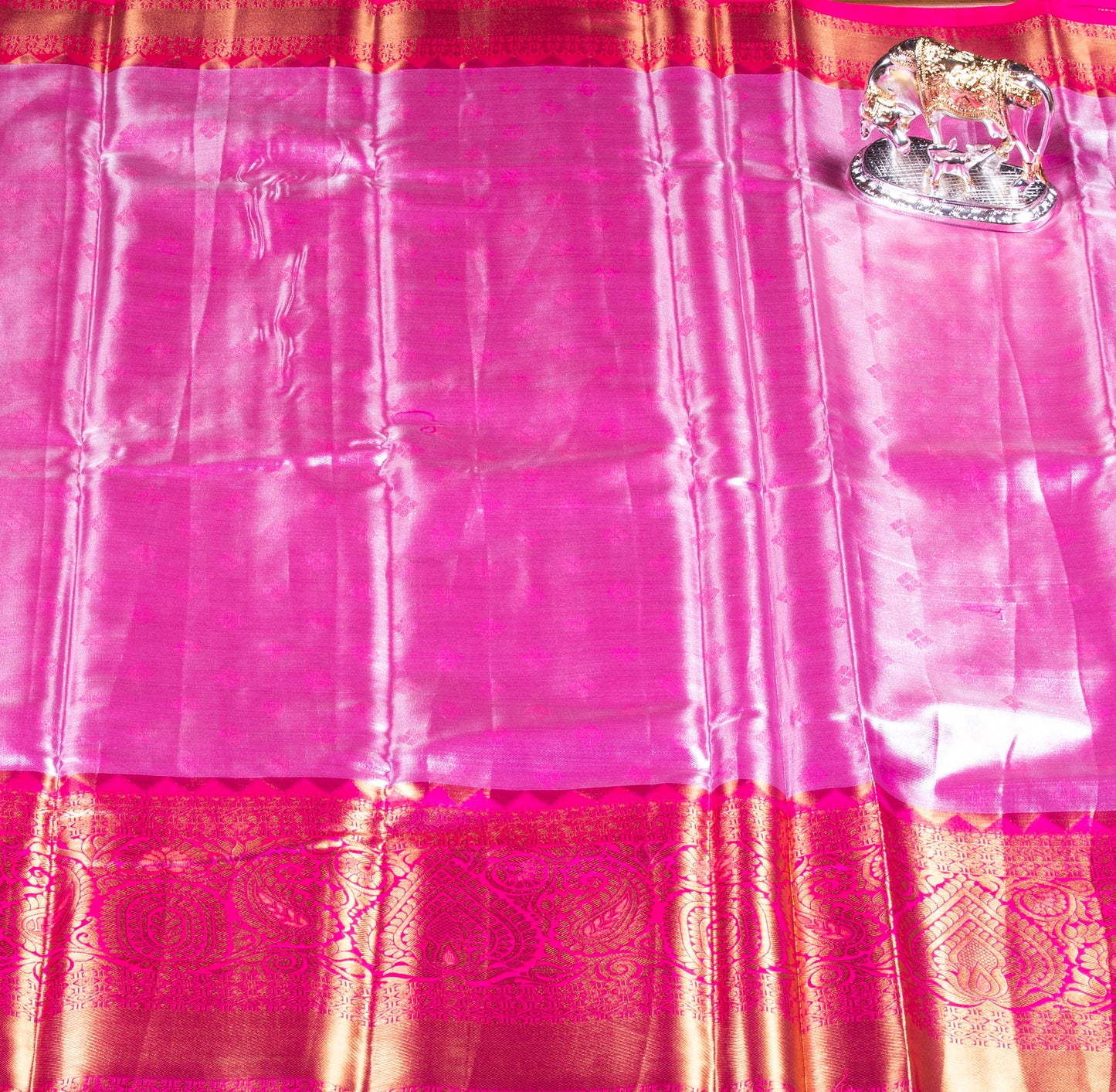 Kanchipuram Tissue Spear Mint Silk Saree | KA10176