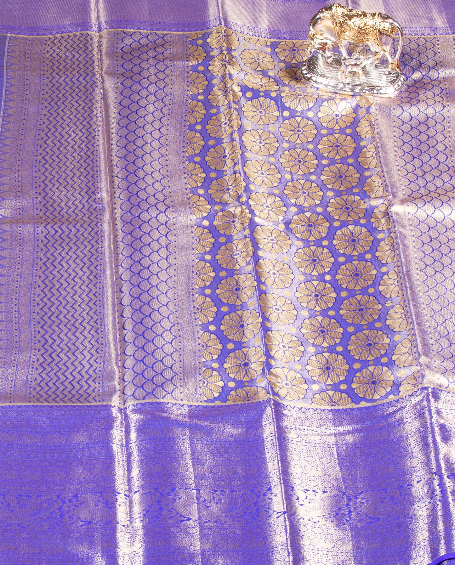 Kanchipuram Tissue Coral Silk Saree | KA10177