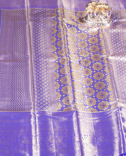 Kanchipuram Tissue Coral Silk Saree | KA10177