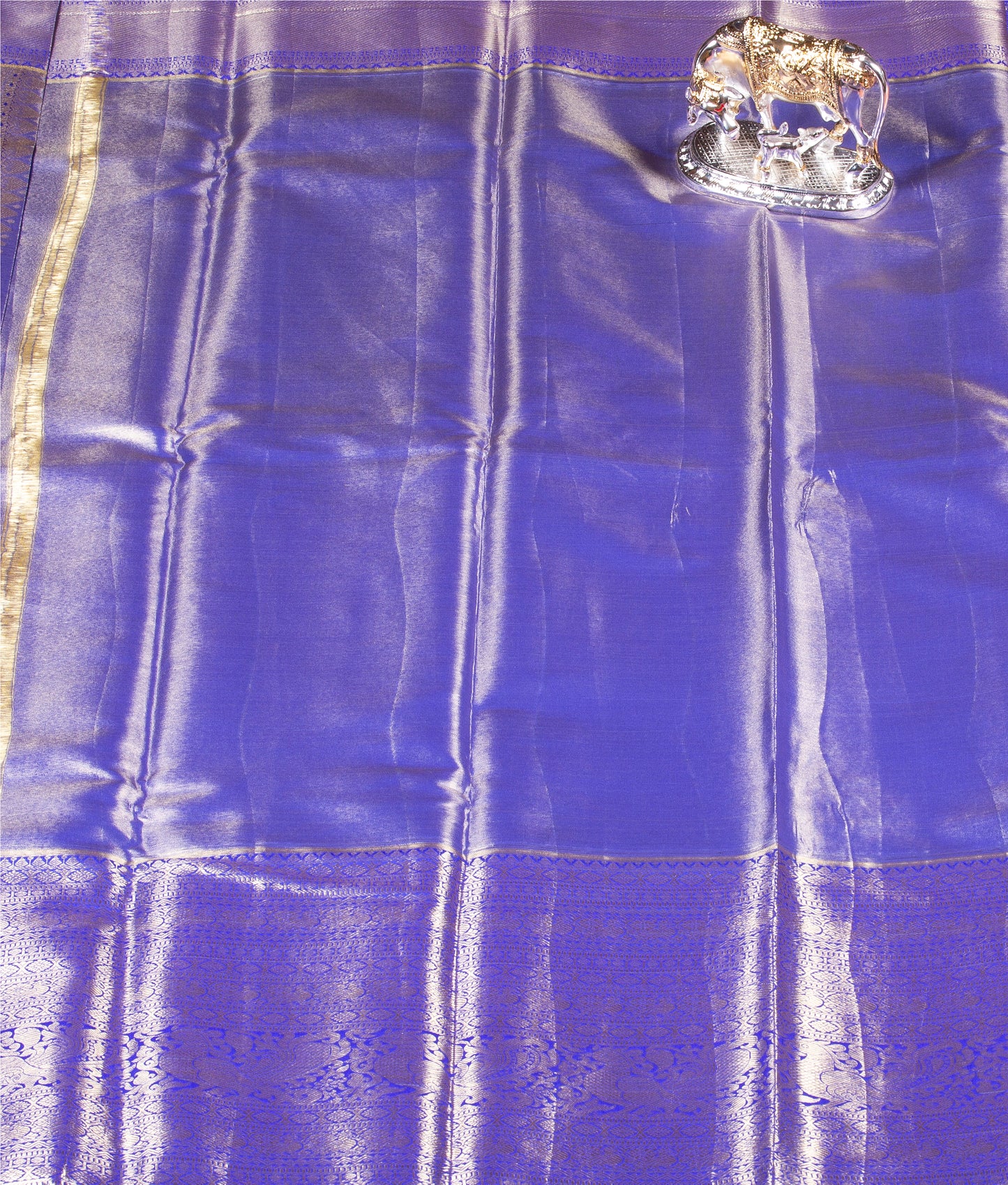 Kanchipuram Tissue Coral Silk Saree | KA10177